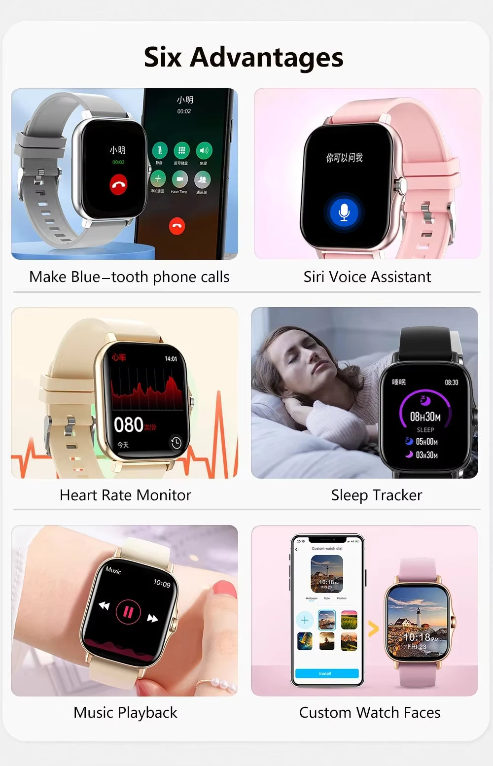 2025 New Men'S Smart Watch Women'S Gift Full Touch Screen Sports Fitness Watch Bluetooth Call Smart Watch