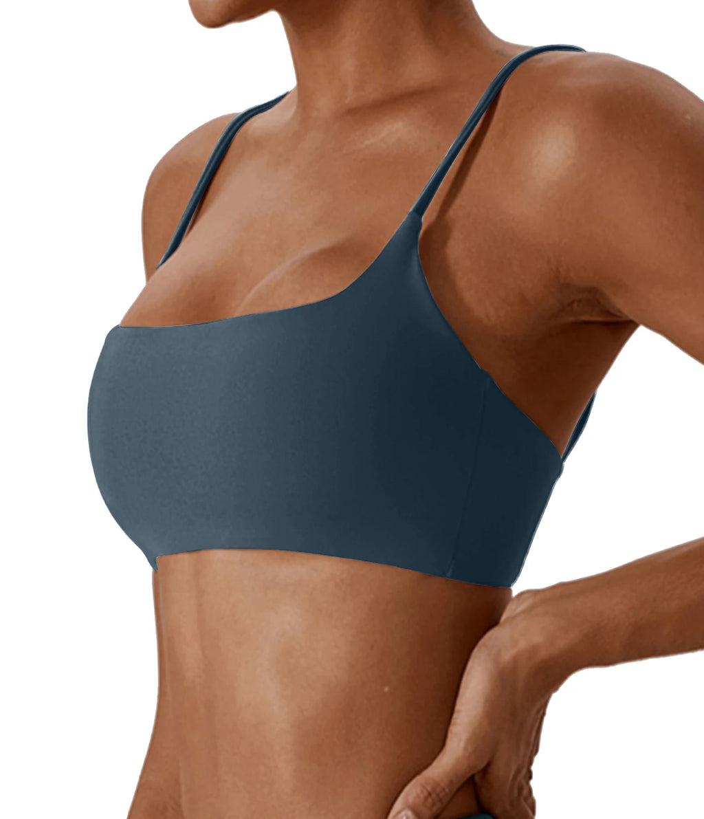 Super Soft Fabric Back Cross Sports Bra Fitness Top Women'S High-Quality Yoga Clothes Women'S Fitness Running Bra Fitness Yoga B