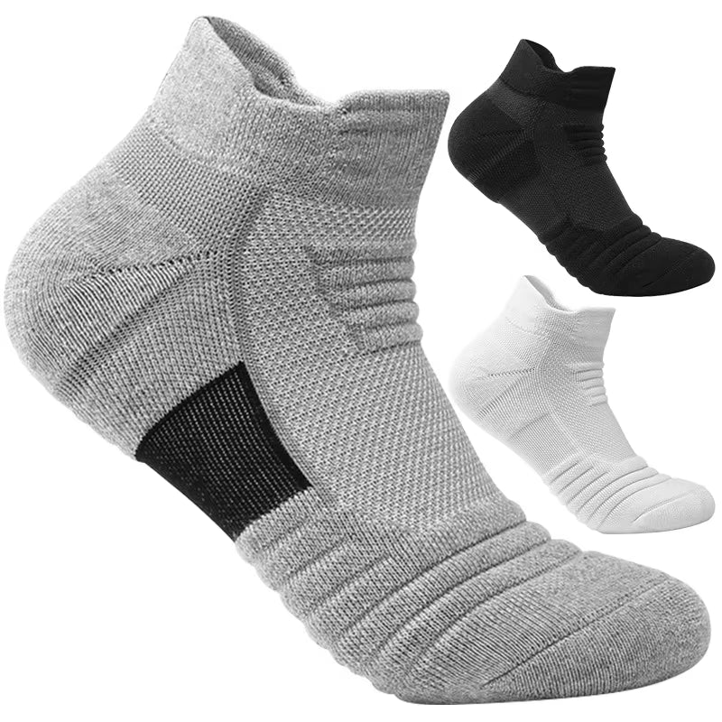 Elevate Your Performance with 3 Pairs of Breathable Mesh Athletic Socks - Cushioned, Moisture-Wicking, and Perfect for Running, Hiking, and Sports!