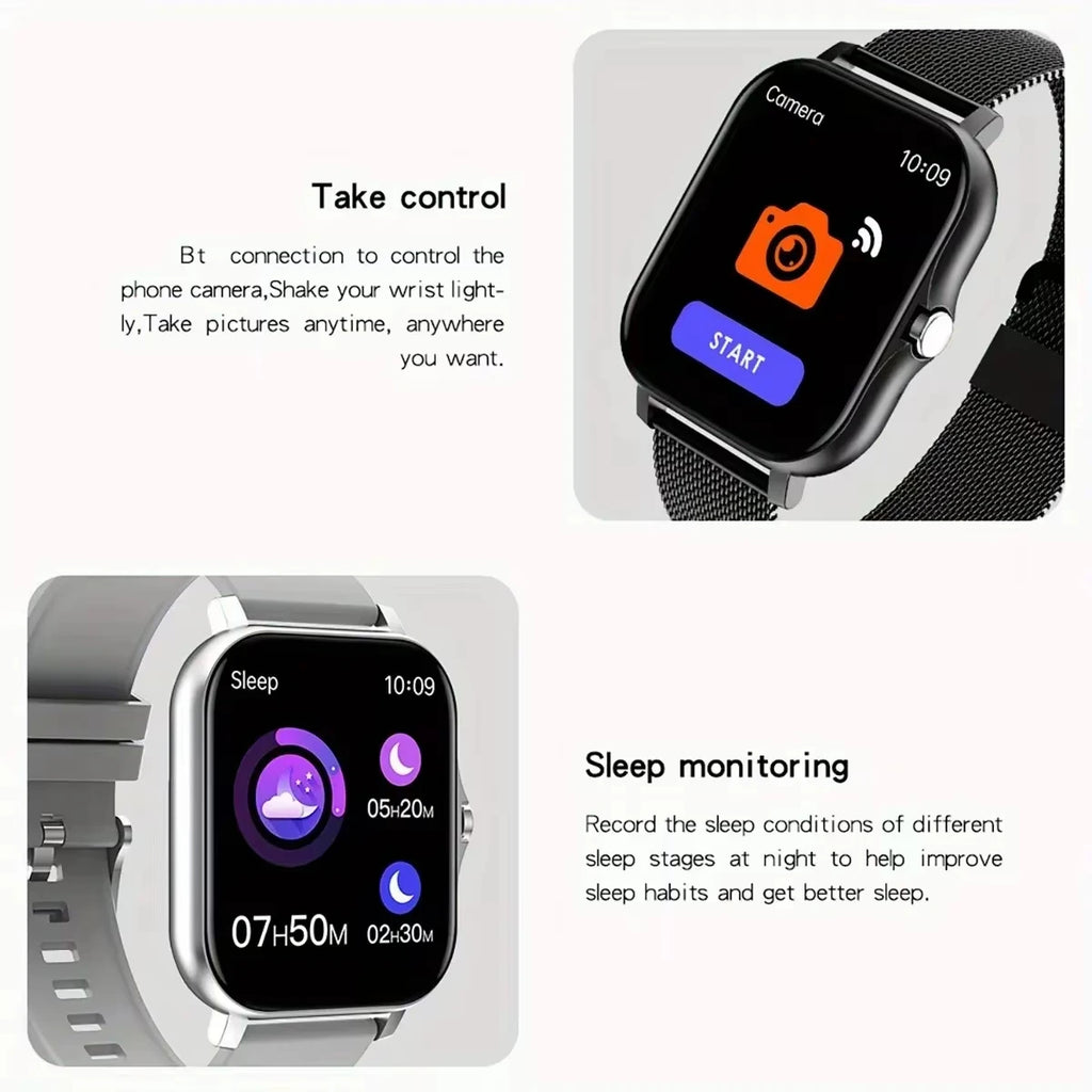2025 New Men'S Smart Watch Women'S Gift Full Touch Screen Sports Fitness Watch Bluetooth Call Smart Watch