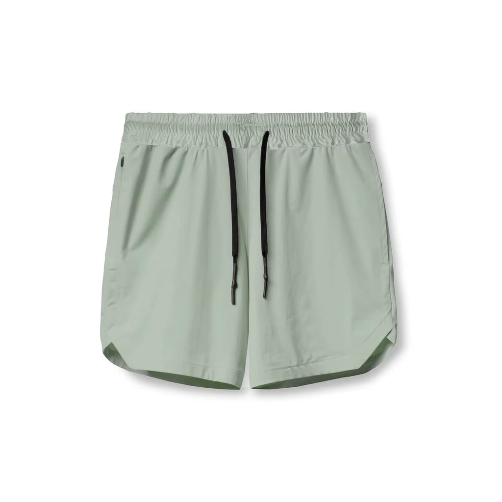 2024 New Men'S Shorts Single-Layer Woven Quick Dry Solid Color Running Fitness Sports Casual American Fifth Pants Comfortable