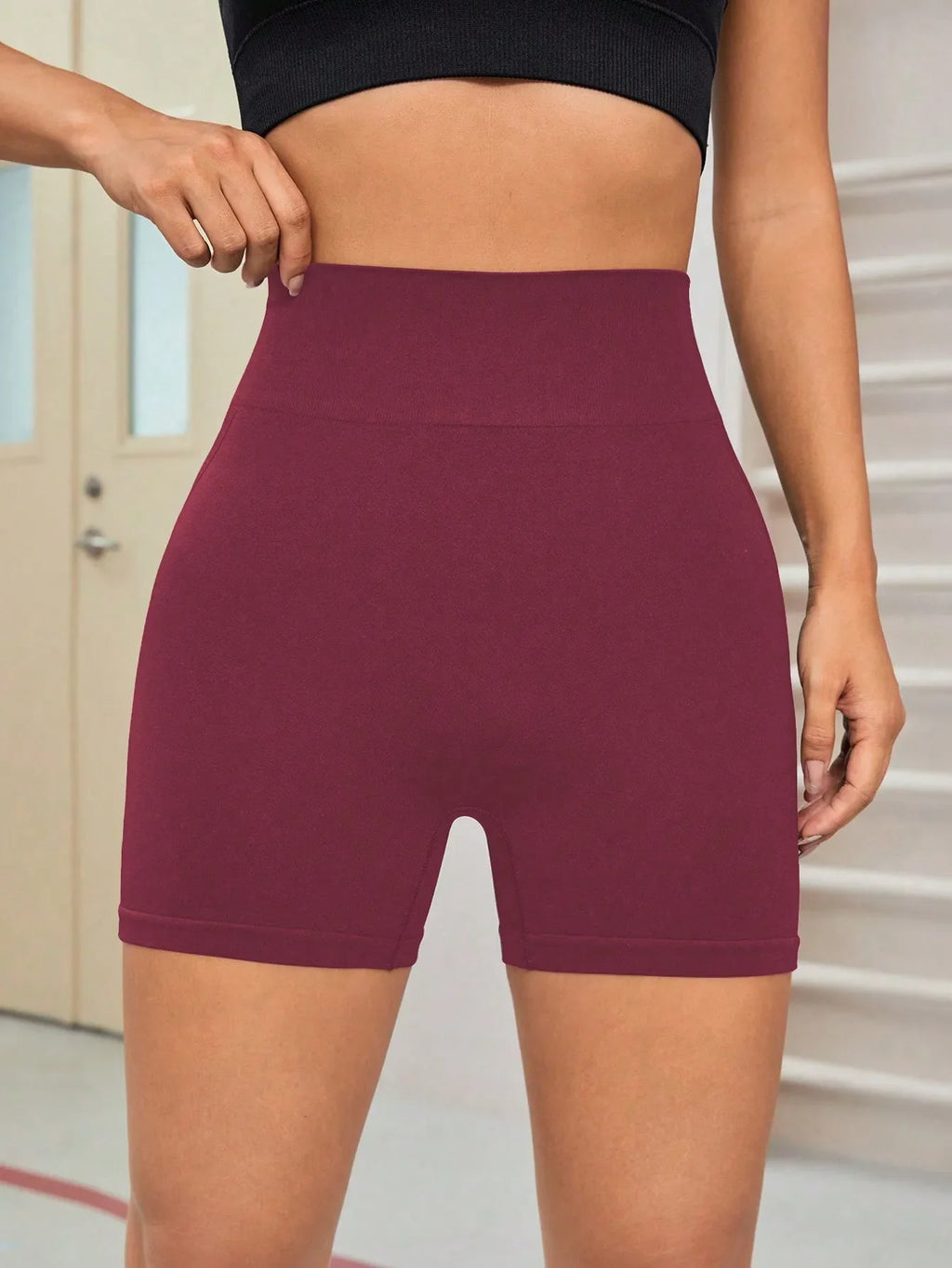 Shorts Deportivos para Mujer – Cintura Alta y Diseño Fitness