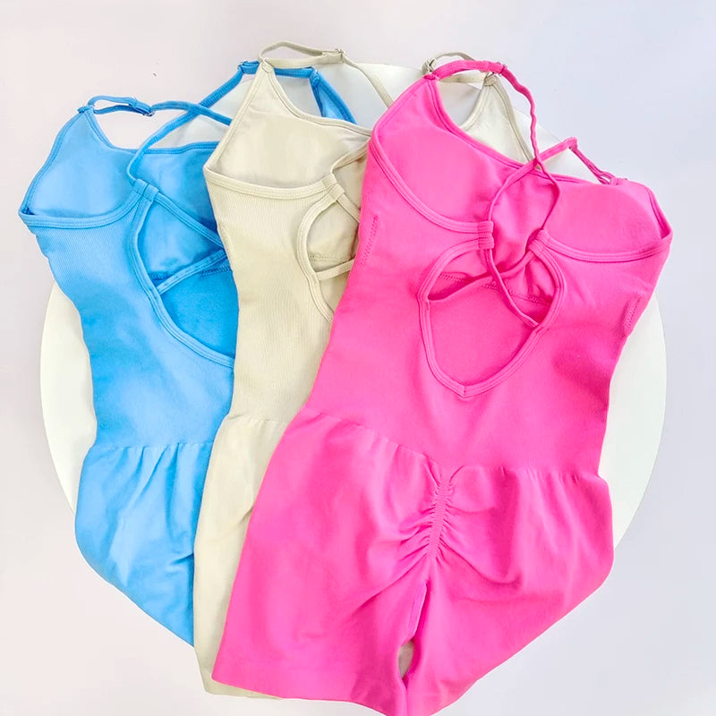 Enterizo Deportivo Seamless para Mujer – Ajuste Slim y Secado Rápido