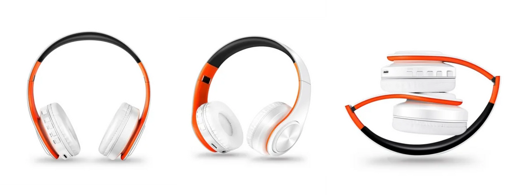 Audífonos Inalámbricos Bluetooth Dorados con Micrófono