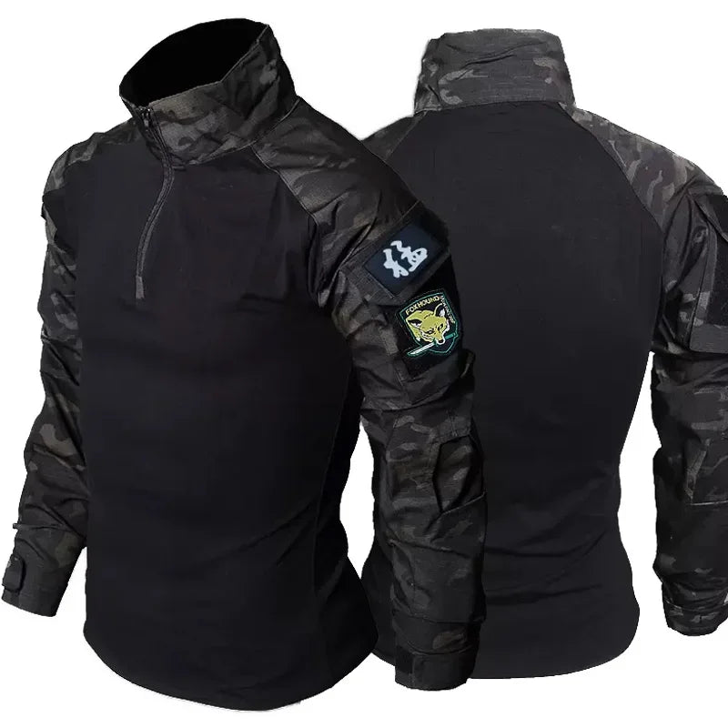 Camiseta Táctica para Hombre con Cierre 1/4 – Manga Larga Outdoor