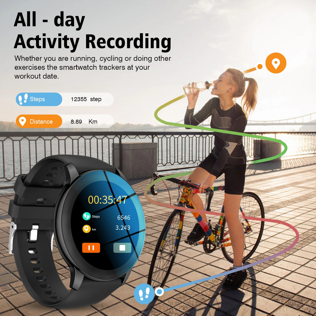 VYROX™ Smartwatch Fitness – Reloj Inteligente con Llamadas Bluetooth, Carga Inalámbrica y Esferas Personalizables