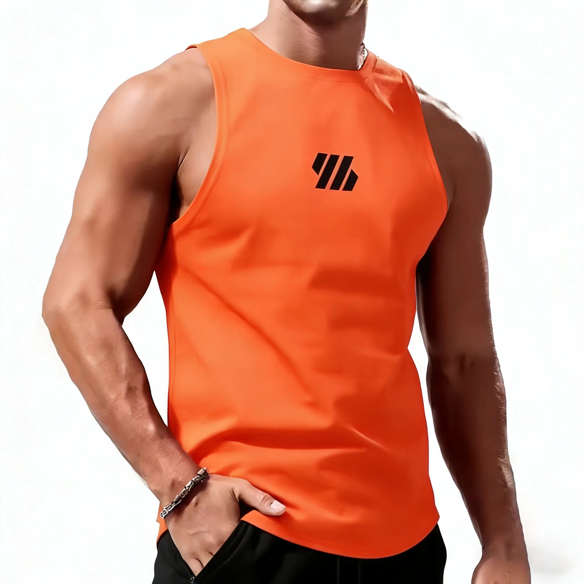 Camiseta Deportiva Sin Mangas para Hombre – Secado Rápido para Gym, Running y Fitness