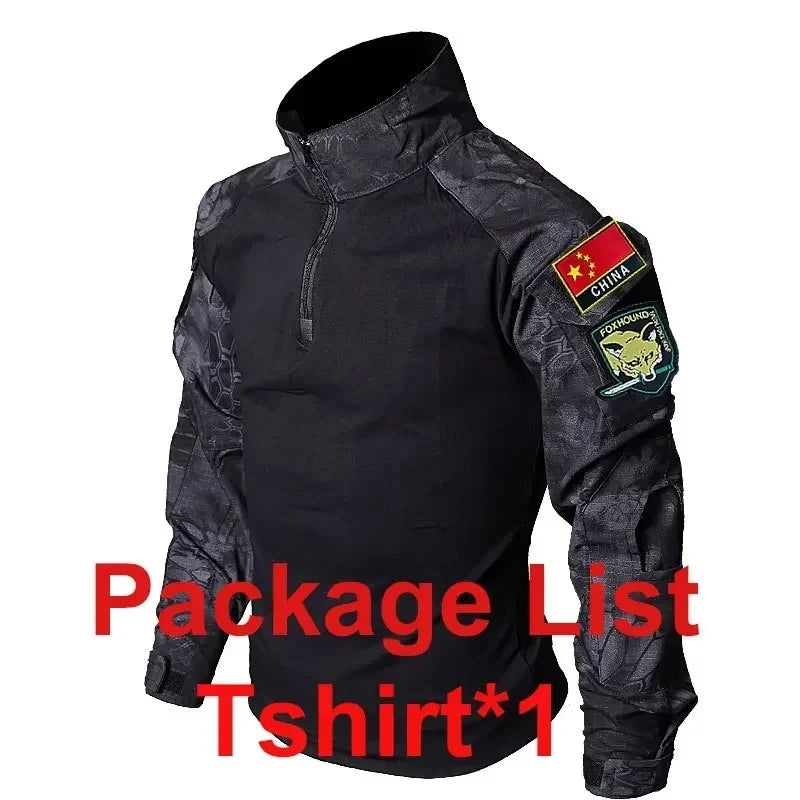 Camiseta Táctica para Hombre con Cierre 1/4 – Manga Larga Outdoor