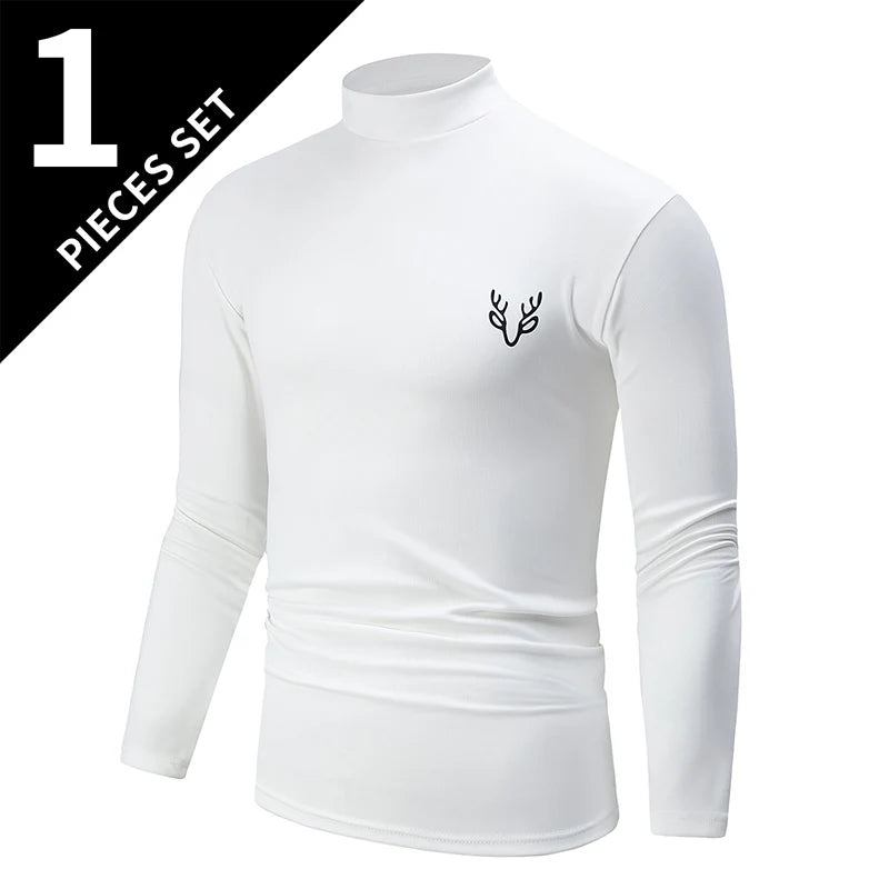 Camiseta de Cuello Alto para Hombre – Manga Larga y Estilo Casual