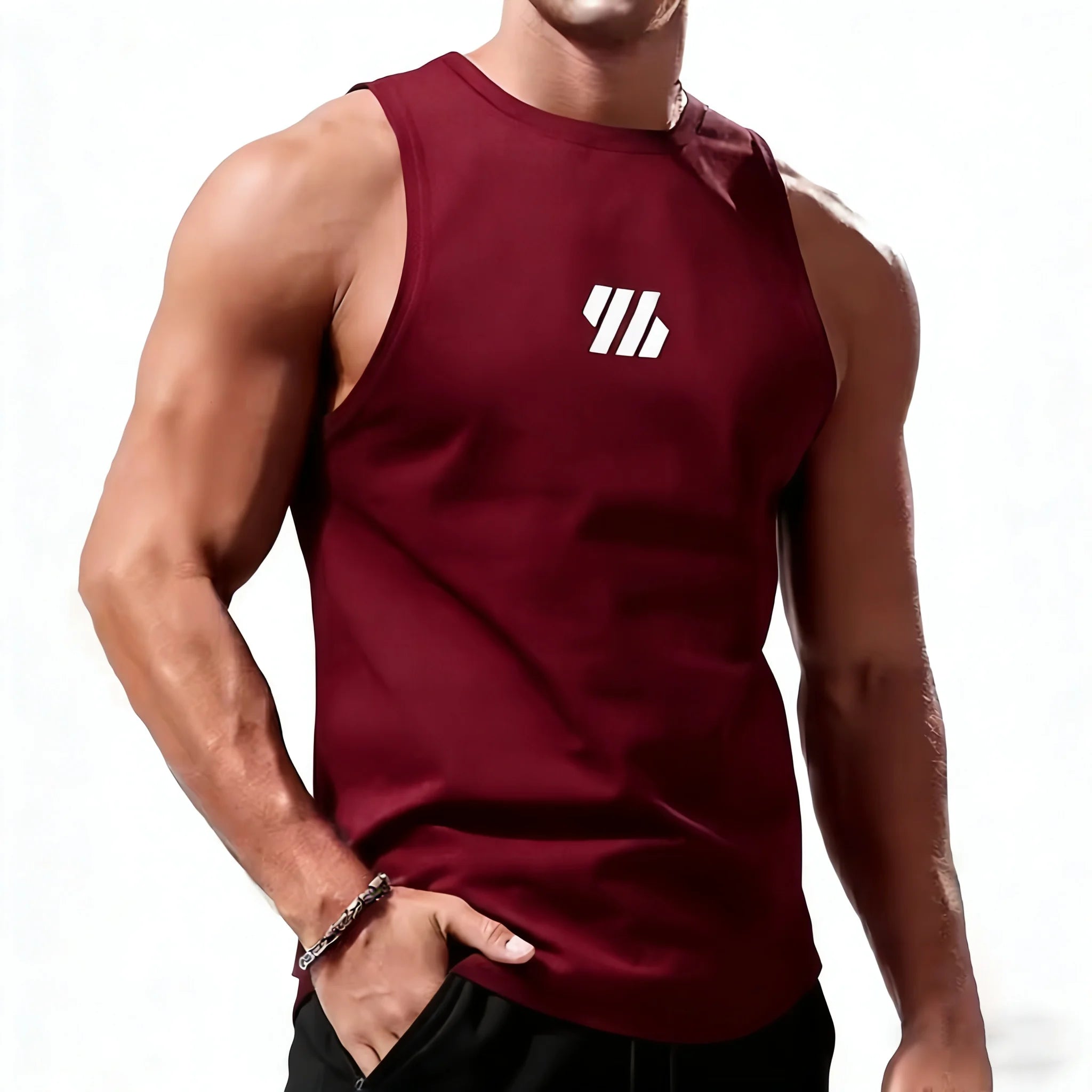 Camiseta Deportiva Sin Mangas para Hombre – Secado Rápido para Gym, Running y Fitness