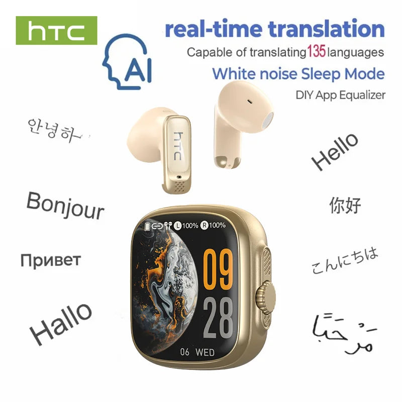 HTC NE72 AI Translator Earbuds – 135+ Languages