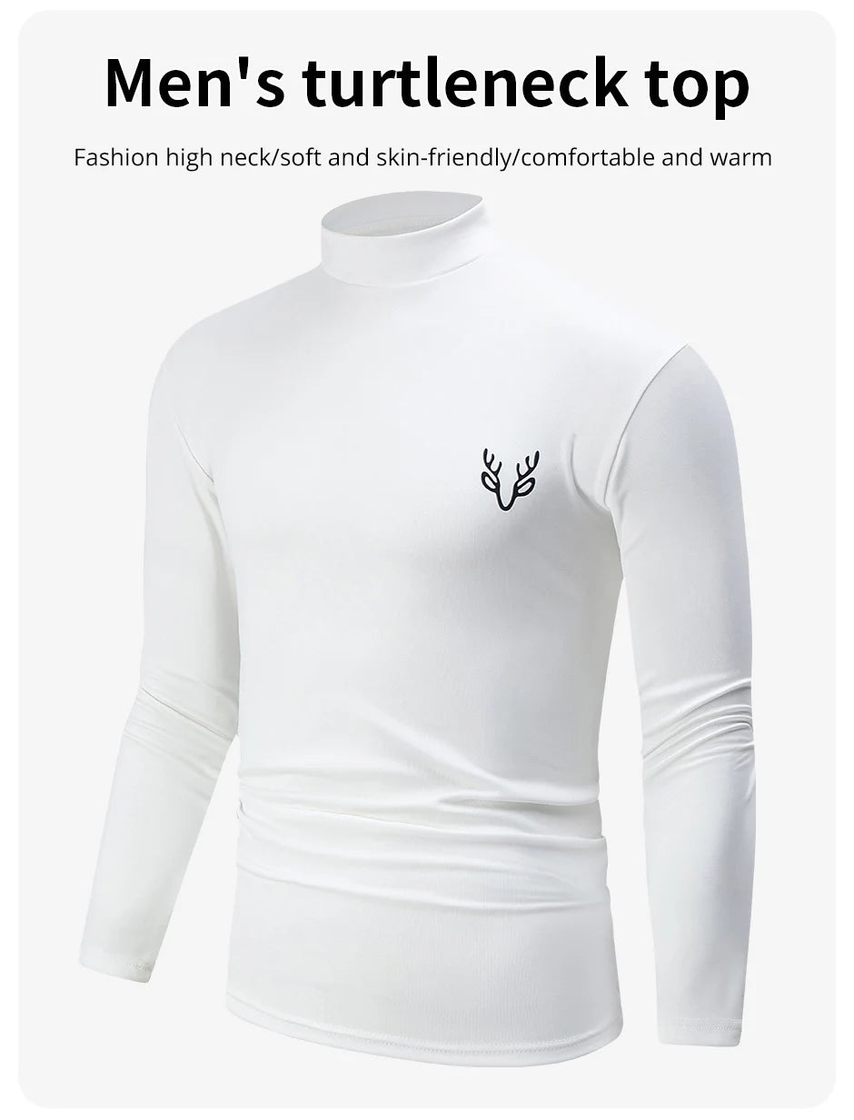Camiseta de Cuello Alto para Hombre – Manga Larga y Estilo Casual