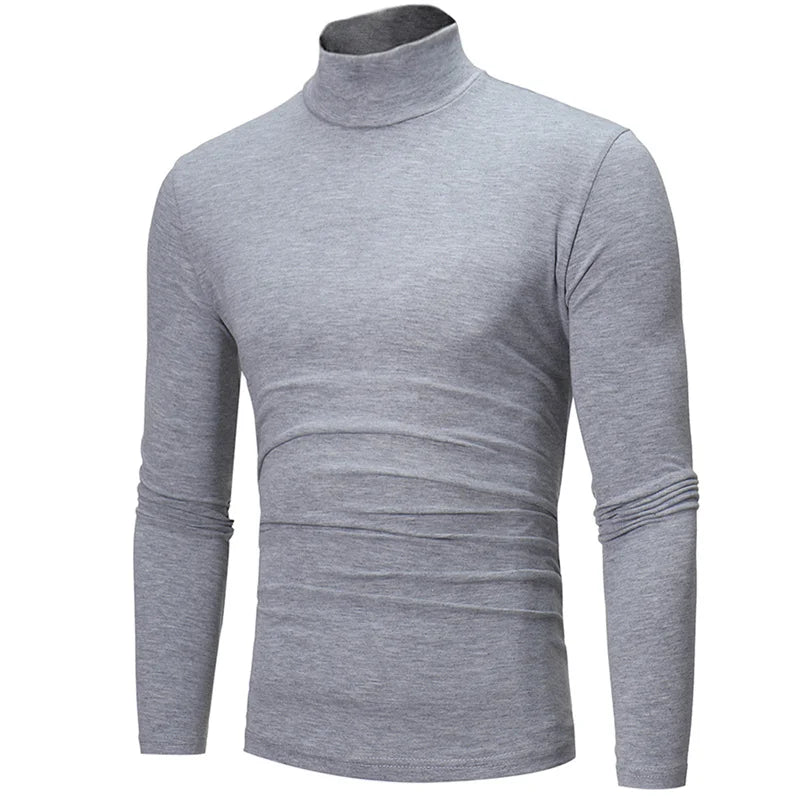 Camiseta Térmica para Hombre – Cuello Alto, Manga Larga y Ajuste Slim
