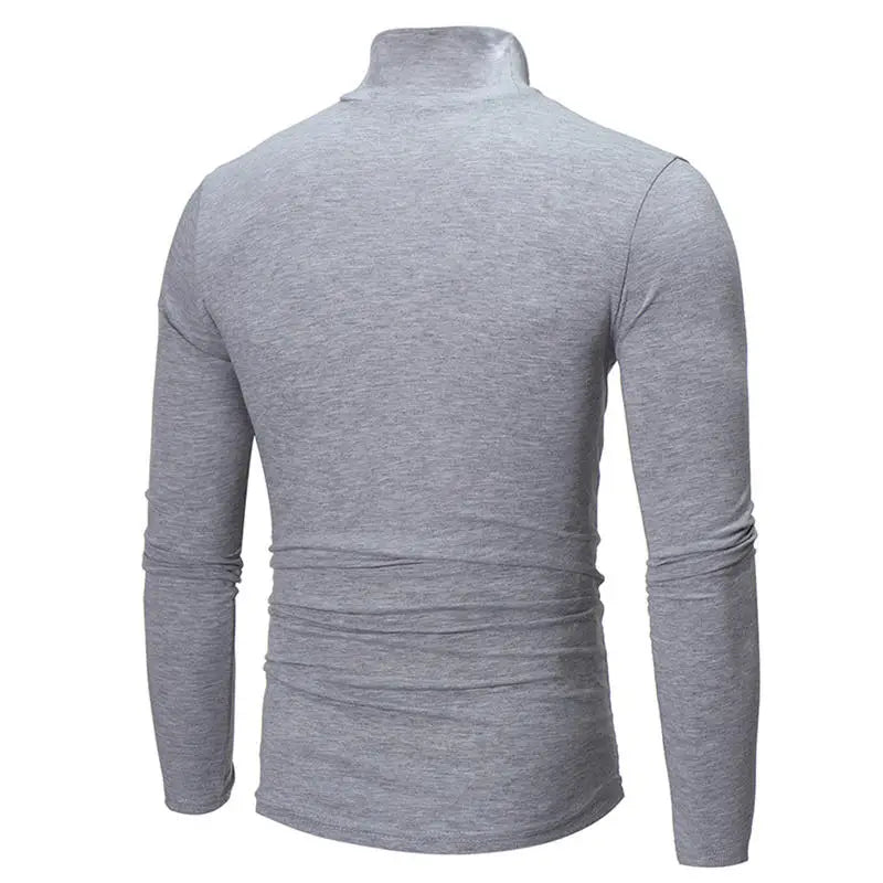 Camiseta Térmica para Hombre – Cuello Alto, Manga Larga y Ajuste Slim