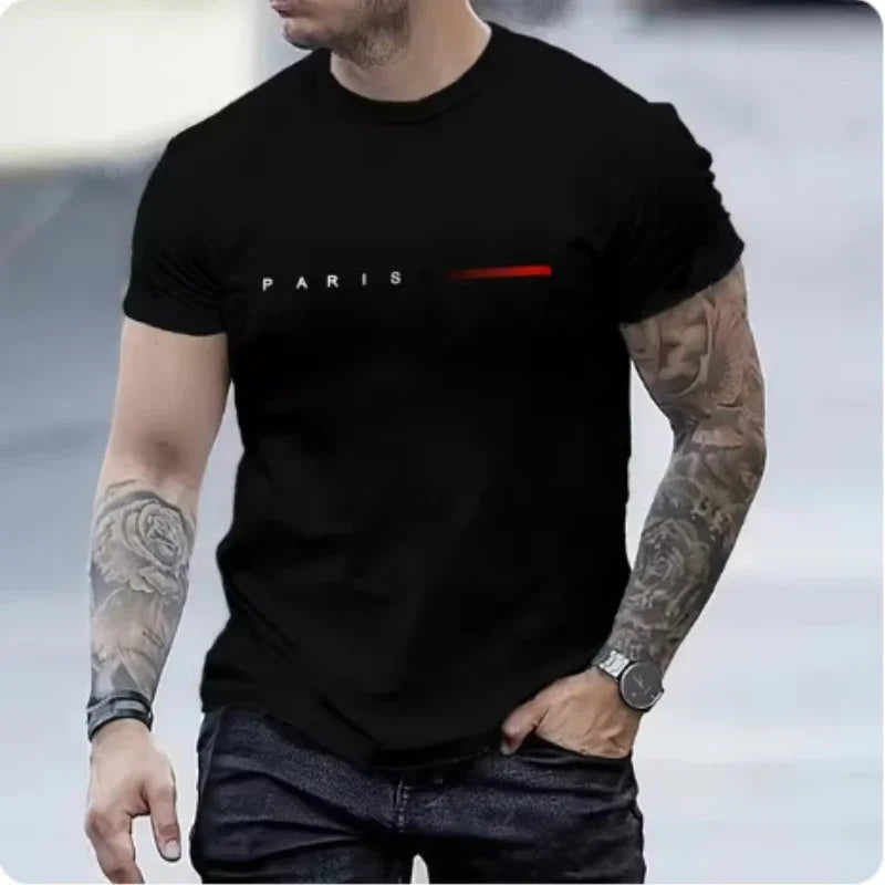Conjunto Casual para Hombre – Camiseta y Pantalón de Verano con Estampado
