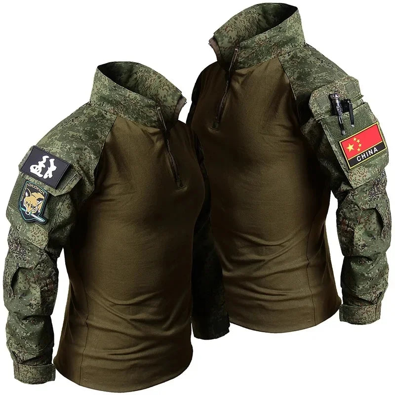 Camiseta Táctica para Hombre con Cierre 1/4 – Manga Larga Outdoor