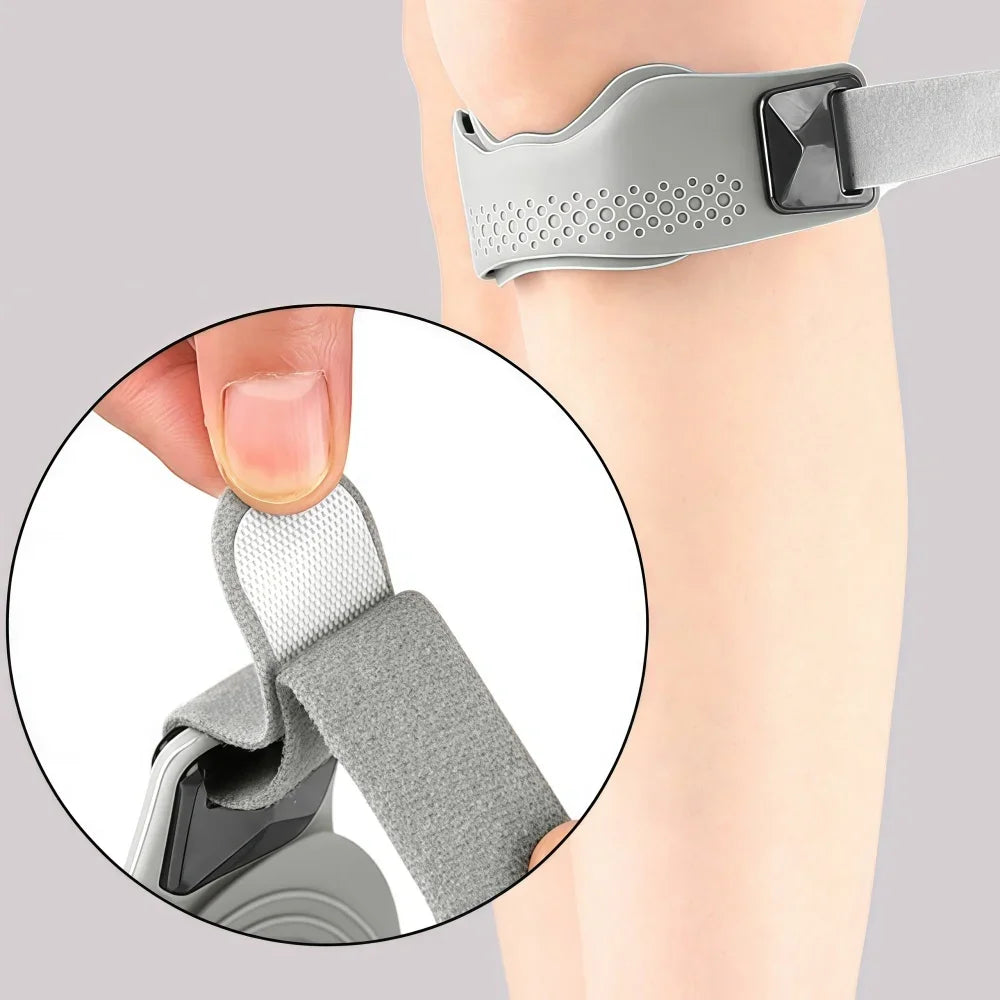 Banda de Soporte para Rodilla – Ajustable con Almohadilla de Silicona