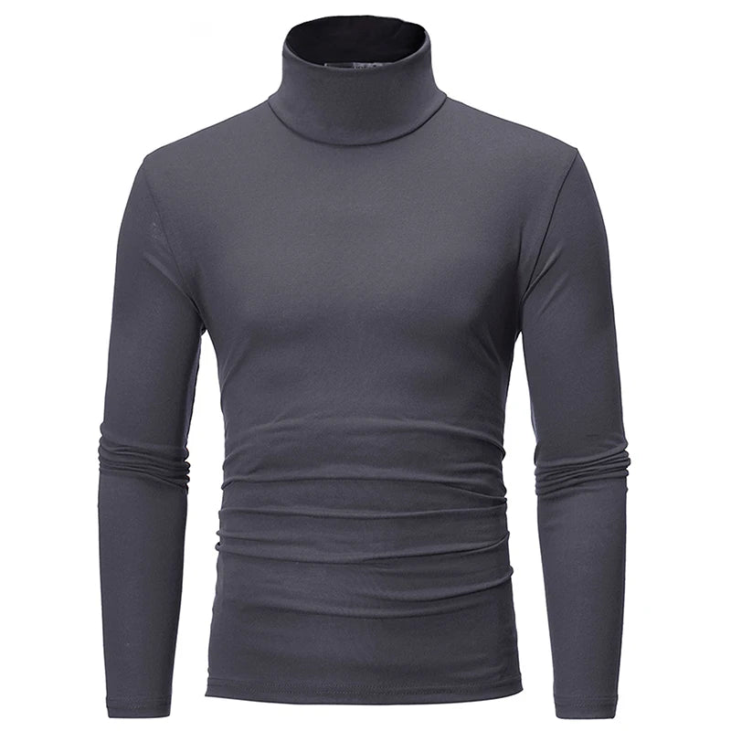 Camiseta Térmica para Hombre – Cuello Alto, Manga Larga y Ajuste Slim