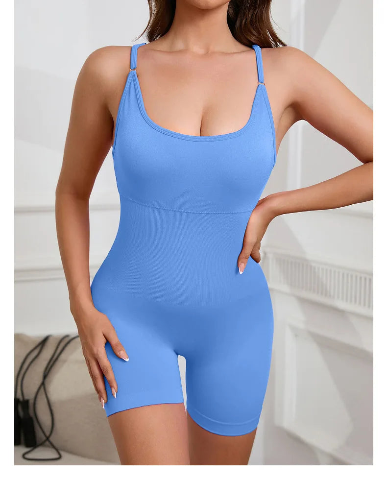 Enterizo Deportivo Seamless para Mujer – Ajuste Slim y Secado Rápido