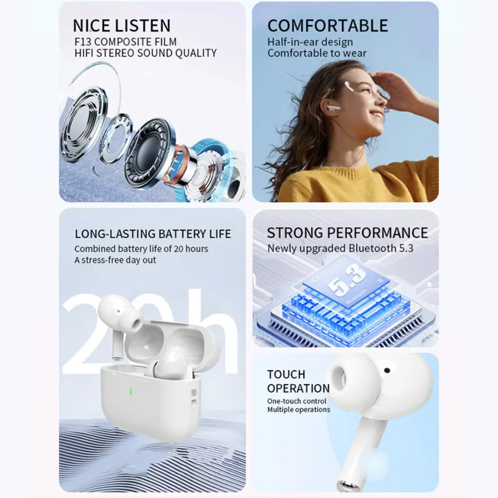 A5 Wireless Sport Earbuds – ENC Noise Cancelling