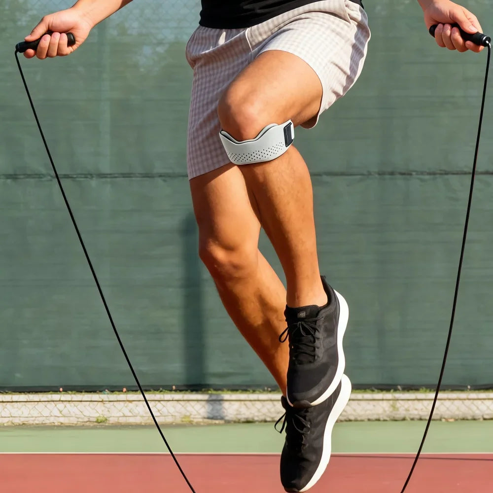 Banda de Soporte para Rodilla – Ajustable con Almohadilla de Silicona