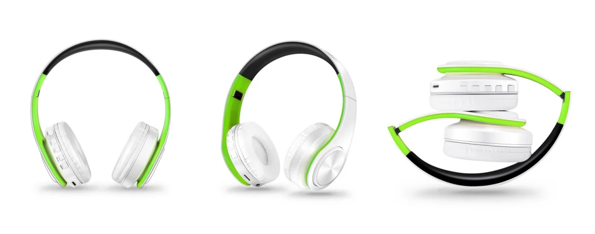 Audífonos Inalámbricos Bluetooth Dorados con Micrófono