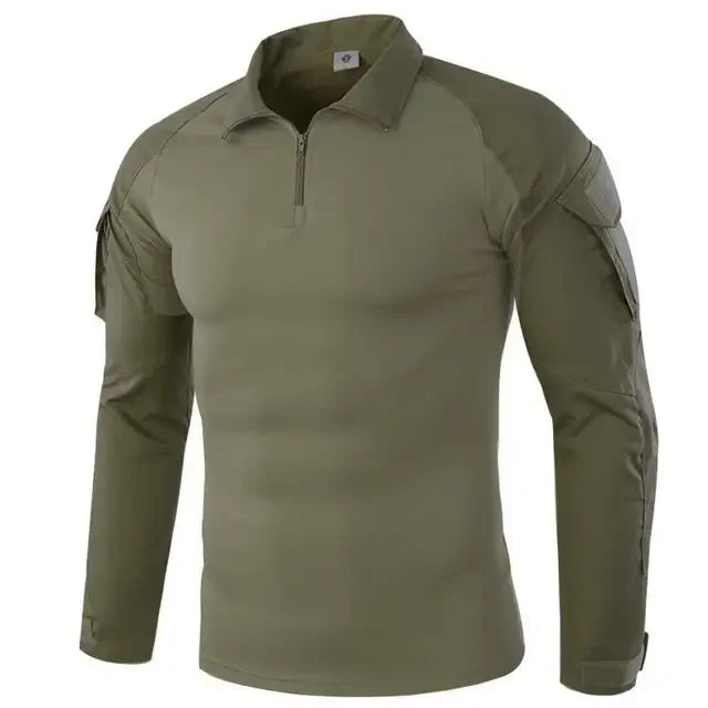 Camiseta Táctica para Hombre con Cierre 1/4 – Manga Larga Outdoor