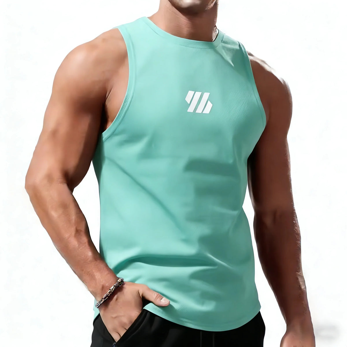 Camiseta Deportiva Sin Mangas para Hombre – Secado Rápido para Gym, Running y Fitness