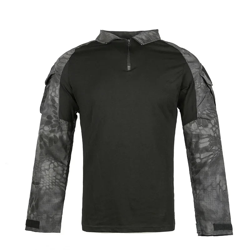 Camiseta Táctica para Hombre con Cierre 1/4 – Manga Larga Outdoor