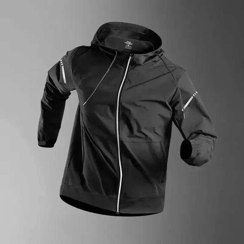 Chaqueta Deportiva para Hombre – Con Capucha y Cierre para Running y Gym