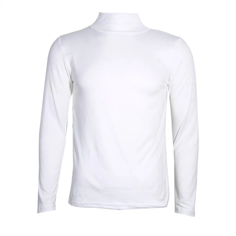 Camiseta Térmica para Hombre – Cuello Alto, Manga Larga y Ajuste Slim