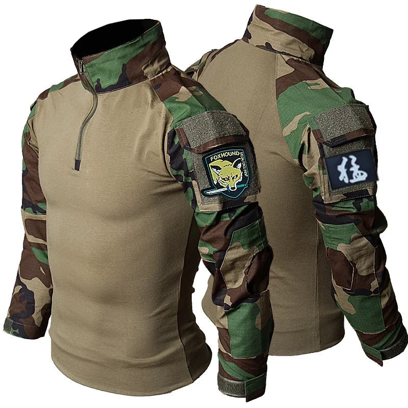 Camiseta Táctica para Hombre con Cierre 1/4 – Manga Larga Outdoor