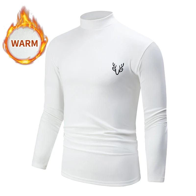Camiseta de Cuello Alto para Hombre – Manga Larga y Estilo Casual