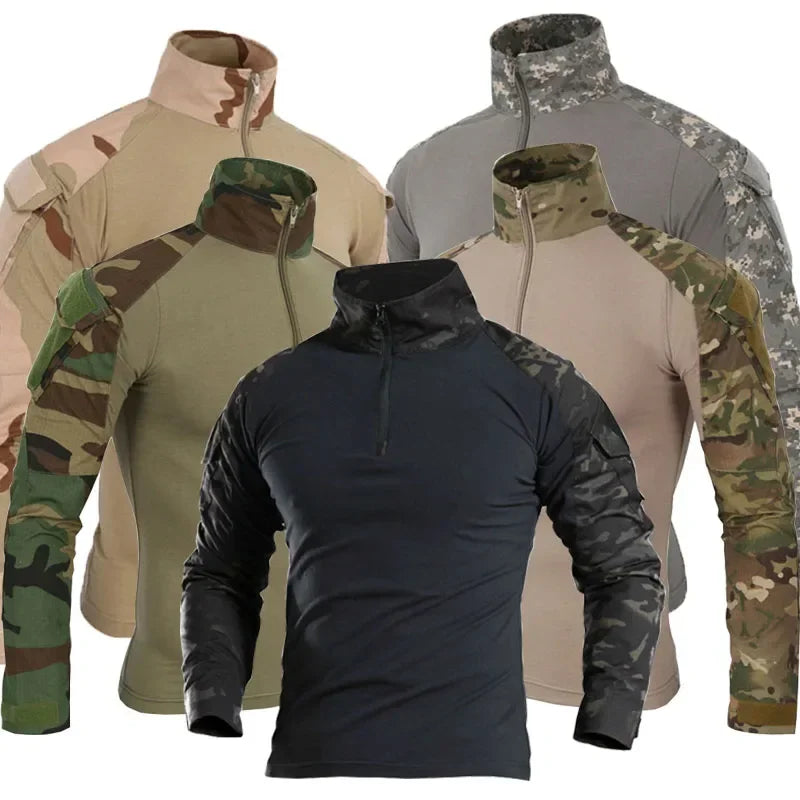 Camiseta Táctica para Hombre con Cierre 1/4 – Manga Larga Outdoor