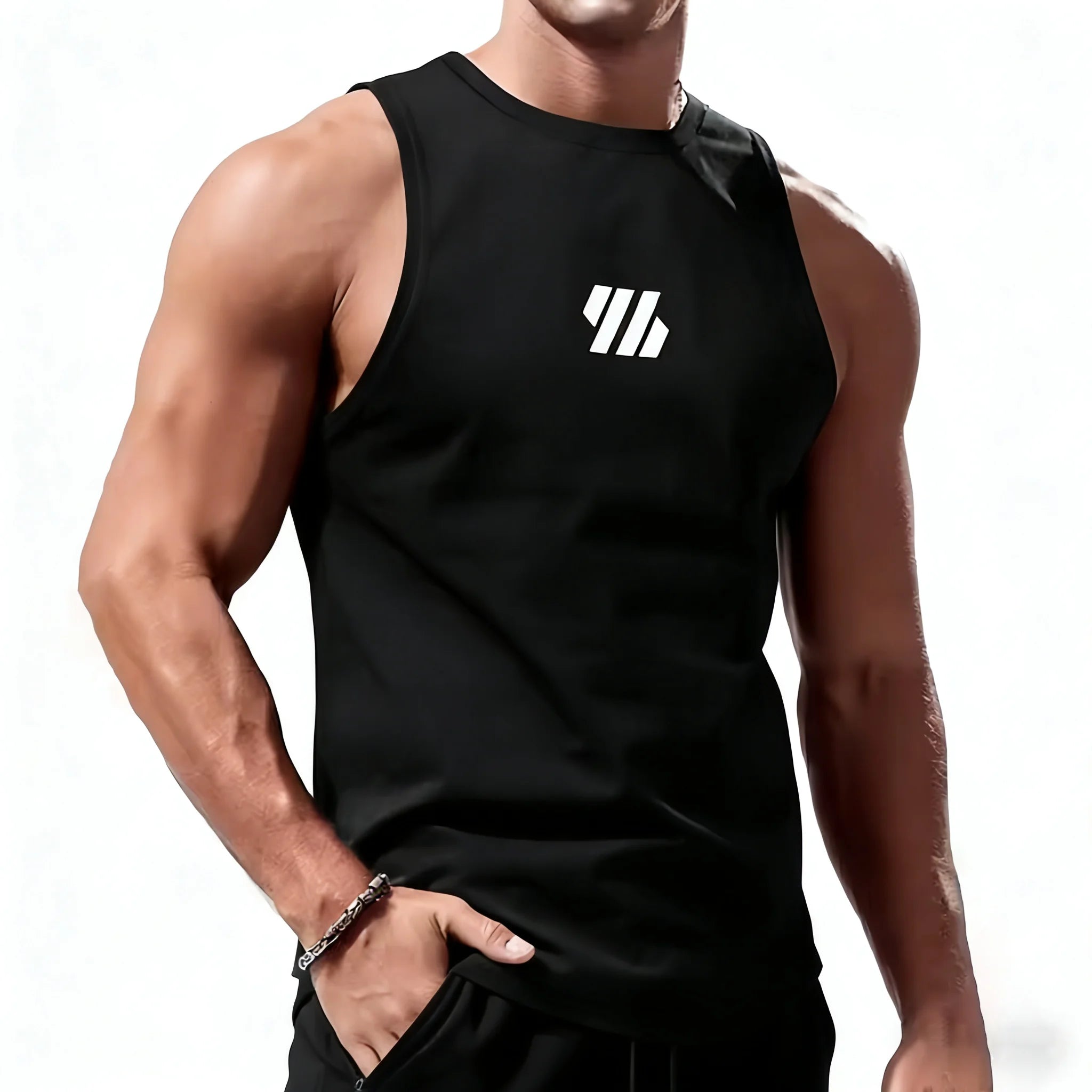 Camiseta Deportiva Sin Mangas para Hombre – Secado Rápido para Gym, Running y Fitness