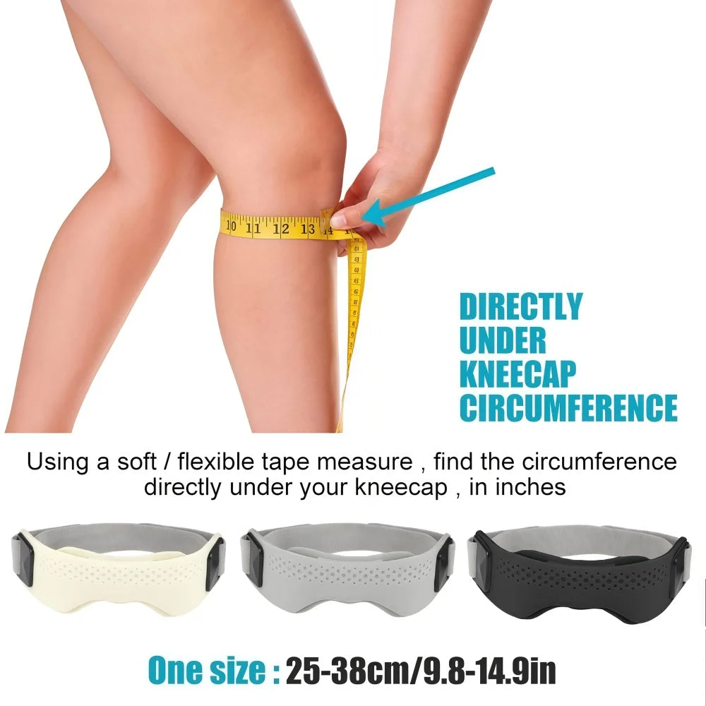 Banda de Soporte para Rodilla – Ajustable con Almohadilla de Silicona