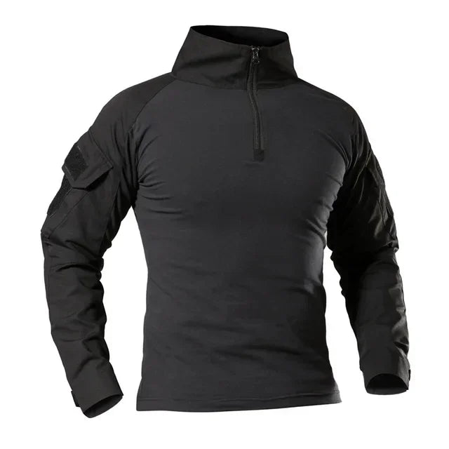 Camiseta Táctica para Hombre con Cierre 1/4 – Manga Larga Outdoor