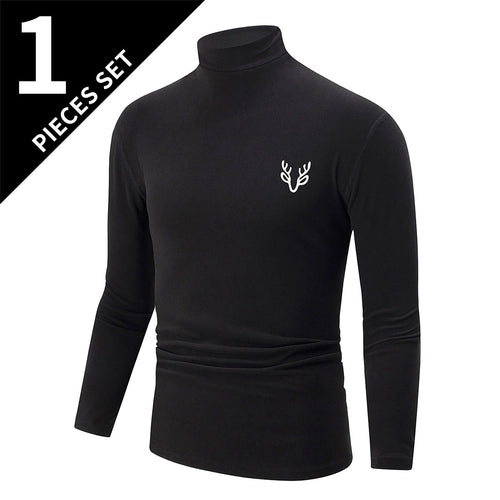 Camiseta de Cuello Alto para Hombre – Manga Larga y Estilo Casual
