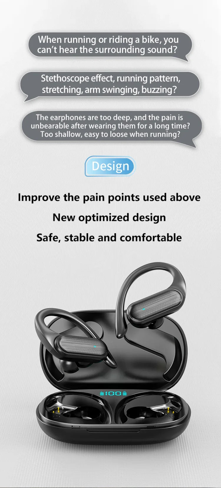 JBL- A520 TWS Sport Earbuds – EarHook & Touch Control