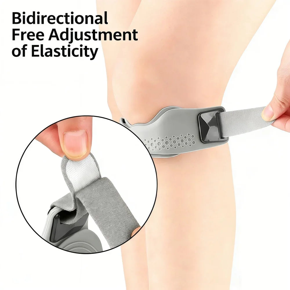 Banda de Soporte para Rodilla – Ajustable con Almohadilla de Silicona