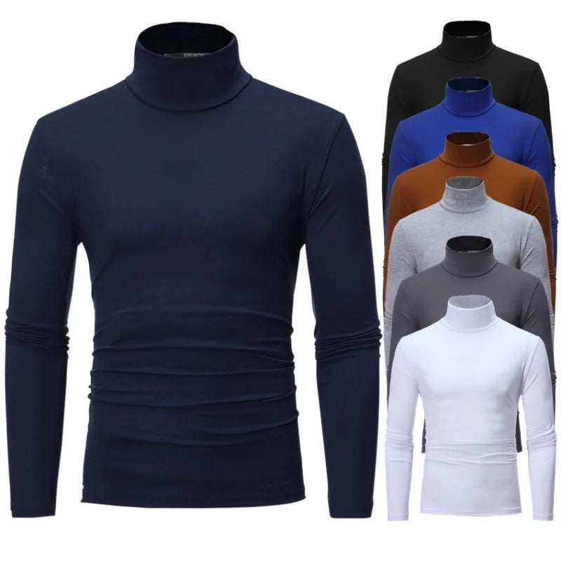 Camiseta Térmica para Hombre – Cuello Alto, Manga Larga y Ajuste Slim