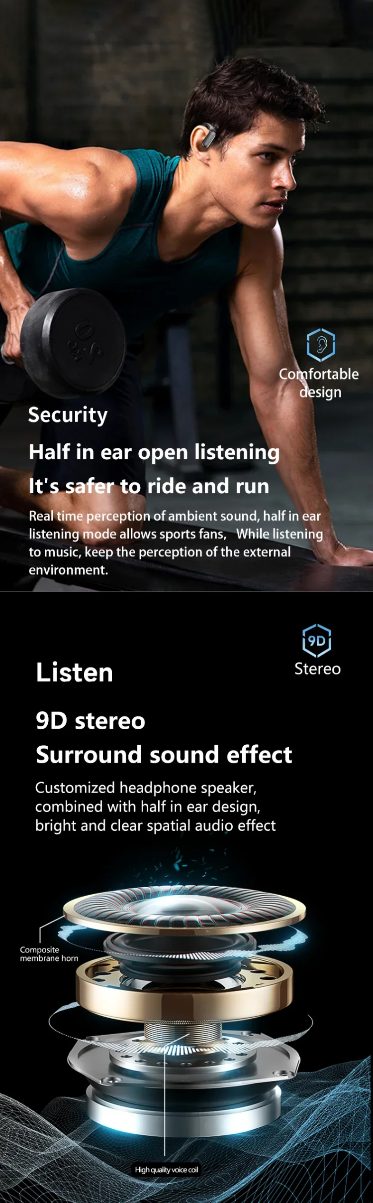 JBL- A520 TWS Sport Earbuds – EarHook & Touch Control