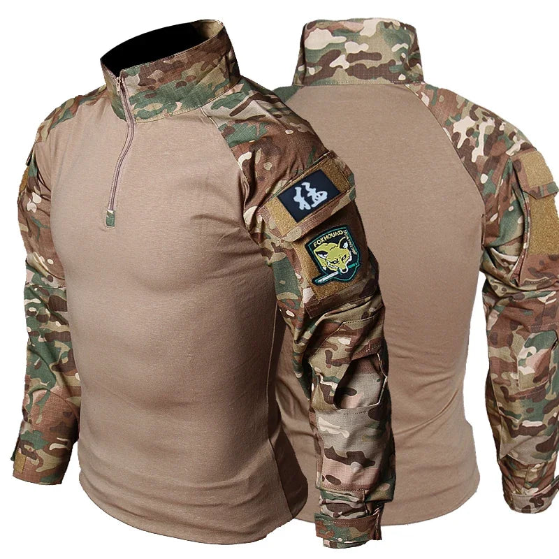 Camiseta Táctica para Hombre con Cierre 1/4 – Manga Larga Outdoor