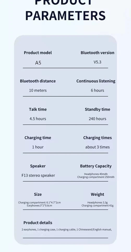 A5 Wireless Sport Earbuds – ENC Noise Cancelling