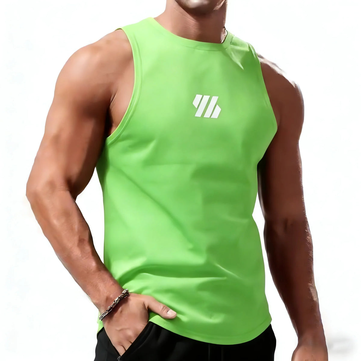 Camiseta Deportiva Sin Mangas para Hombre – Secado Rápido para Gym, Running y Fitness
