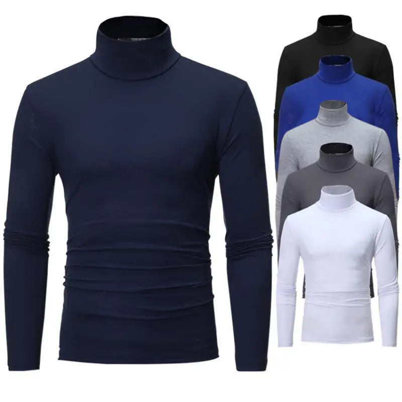Camiseta Térmica para Hombre – Cuello Alto, Manga Larga y Ajuste Slim