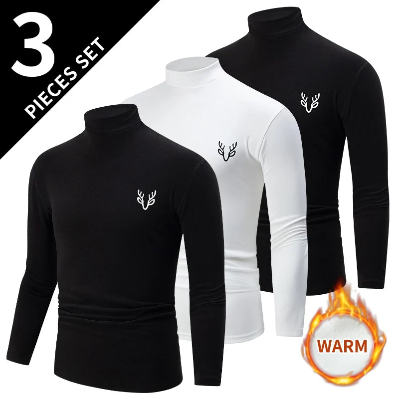 Camiseta de Cuello Alto para Hombre – Manga Larga y Estilo Casual