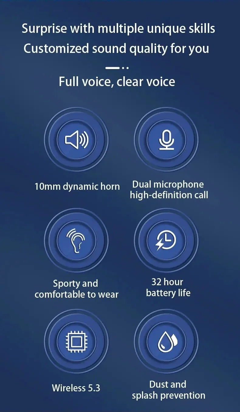 ProSport 5.3 Wireless Earbuds – 75H HiFi