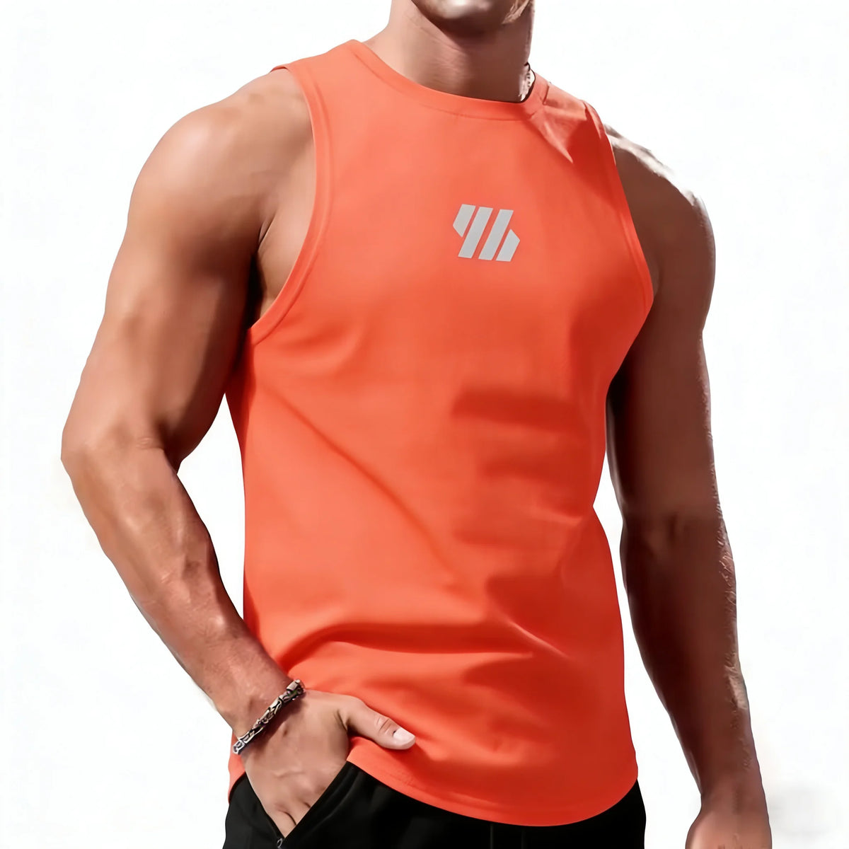 Camiseta Deportiva Sin Mangas para Hombre – Secado Rápido para Gym, Running y Fitness