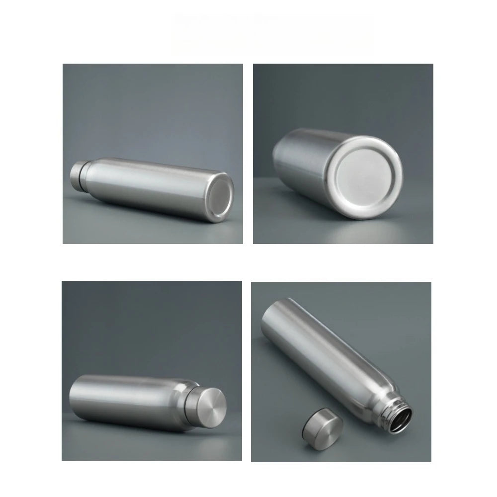 Stainless Steel Metal Water Bottle 33ozSports Water Bottle Single Wall Cold Water Bottle Reusable Leakproof Stainless Steel